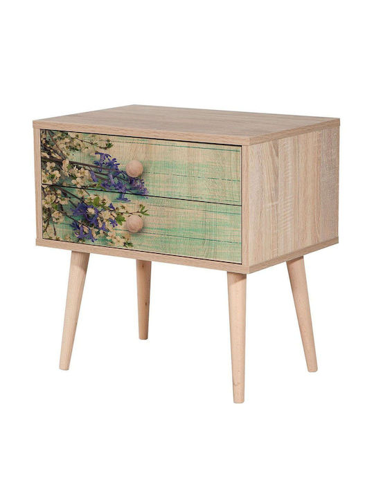 Комод Дървен Многоцветен 60x40x61см