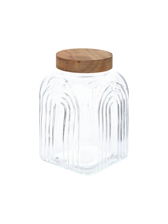 5Five F-v Arche Glass Transparent Sugar Pasta Jar with Airtight Lid 4000ml 1 Piece