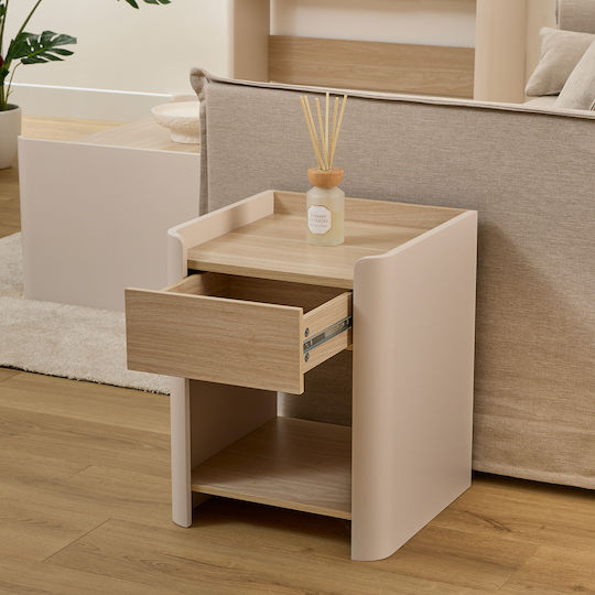 F-v Roundy Ξύλινο Μπεζ 40x40x50cm 212822