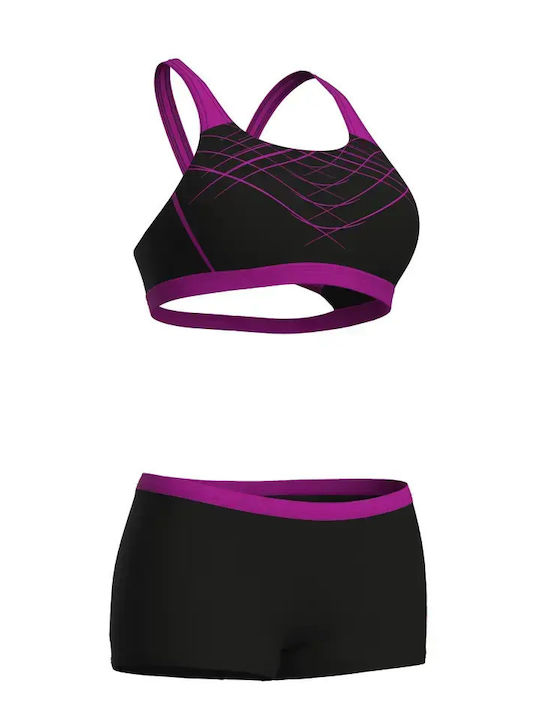 Set Bikini Black, Very Fuchsia