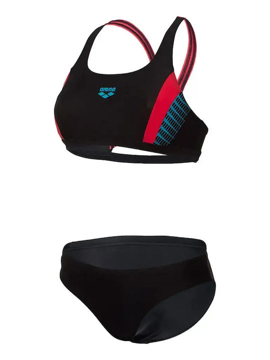 Sportlich Bikini-Set Schwarz