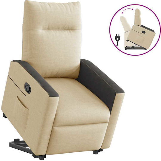 Relax with Footstool 50x54x100cm Cream Relax with Footstool 50x54x100cm Cream