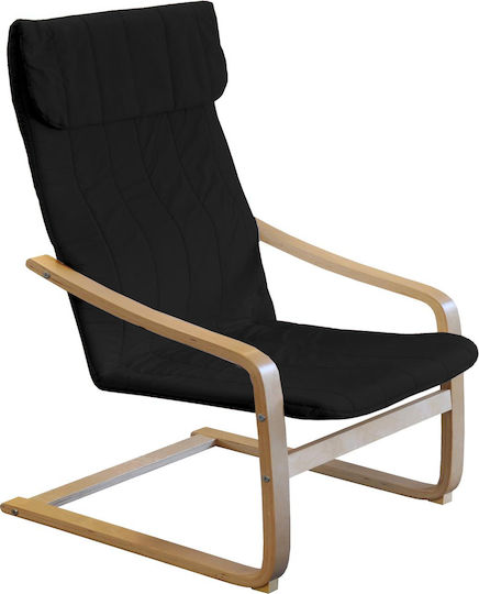 Πολυθρόνα Roy 59x71x99cm Μαύρη