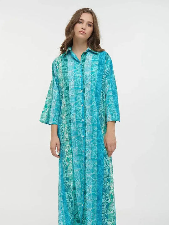 Ble Resort Collection Women's Blue Green Beach Top