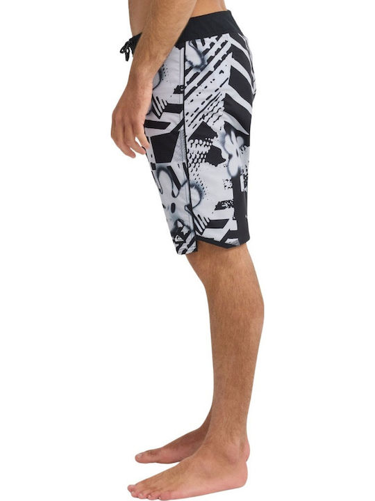 Men's Swimwear Bermuda Black/White with Patterns