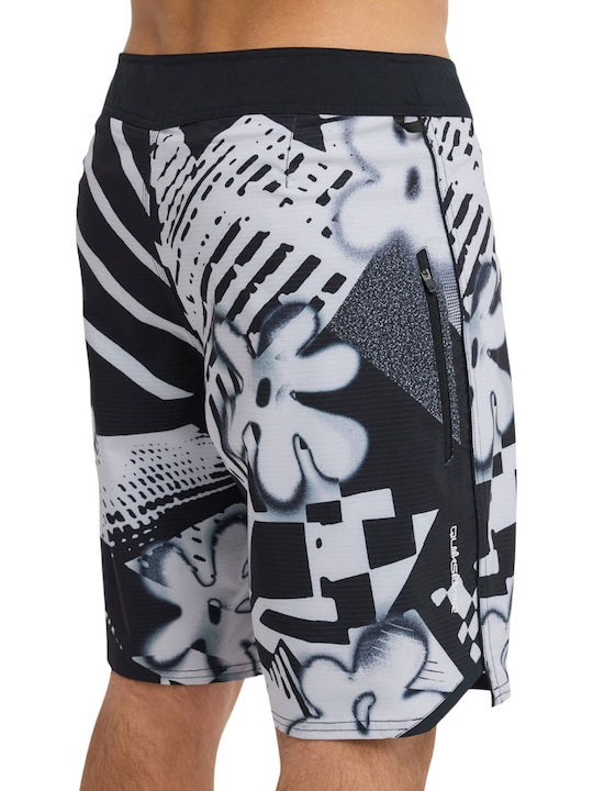 Men's Swimwear Bermuda Black/White with Patterns