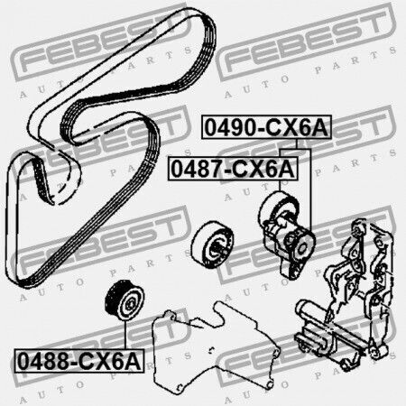 Mitsubishi Lancer Tensioner Riemenscheibe Cy Cz 2007.03-2013.02