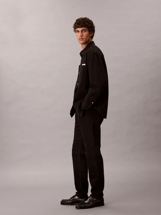 Men's Jeans Pants with Slim Tapered Fit Black
