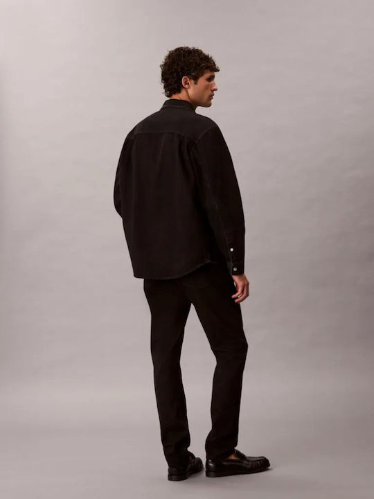 Men's Jeans Pants with Slim Tapered Fit Black