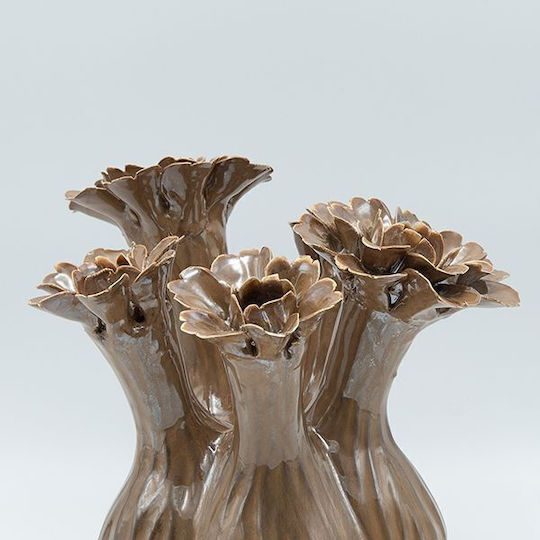 Βάζο Κεραμικό Καφέ 22x22xΥ20cm