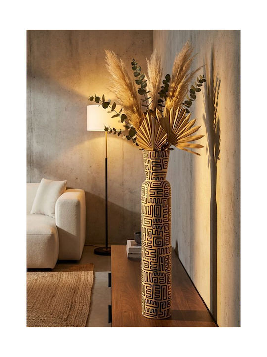 Mauro F Decorative Floor Vase Polyresin Beige H86cm
