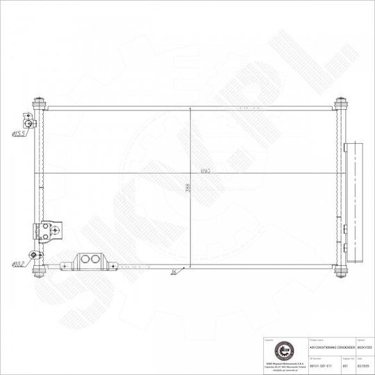 Honda Accord Vi Air Conditioning Dryer 80101SEFE11