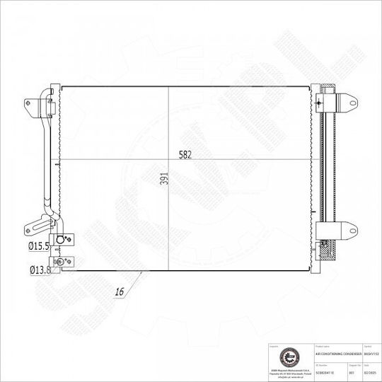 Condensator Dezumidificator A/C VW Gândac Jetta IV 5C0820411E