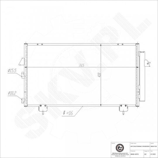 Condensator Climatizare Toyota RAV 4 II Dezumidificator 8846042070