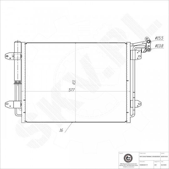 Condensator Climatizare Volkswagen Tiguan Dezumidificator 5n0820411f