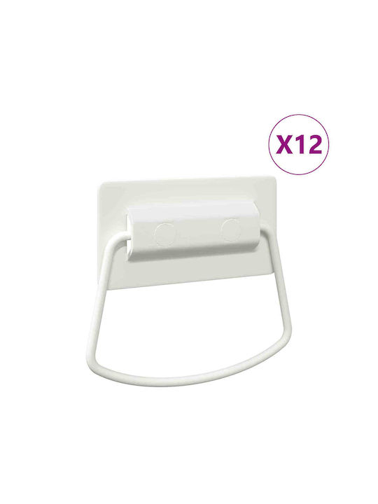vidaXL Furniture Handle Made of White Metal 879442 12 Pieces