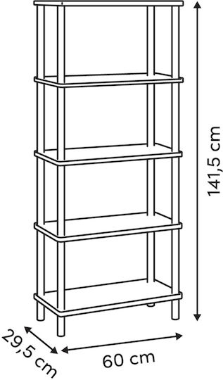 Етажерка F-v Come Бежова 60x29.5x141.5см