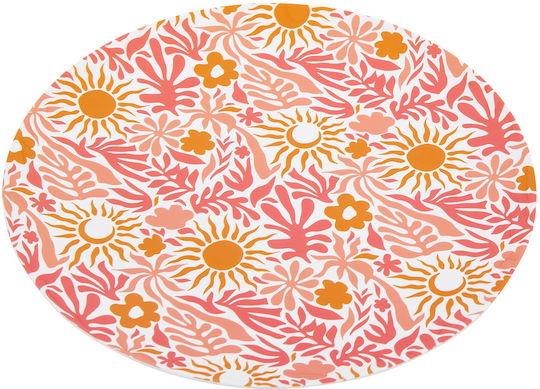 5Five Rundes Kunststoff Servierteller Orange mit Durchmesser 25cm