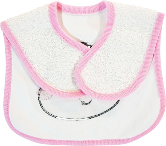 Baby Tone Striped Safari Pink Bites Σαλιάρα Υφασμάτινη με Αυτοκόλλητο Striped Safari Pink Bites