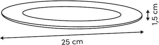 5Five 5Five Servierplatte Rund Kunststoff Mehrfarbig Mit Durchmesser 25cm