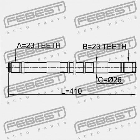 Left Half Transmission Shaft Nissan Sunny B14 1994.01-1999.08 JP 39205-61E50