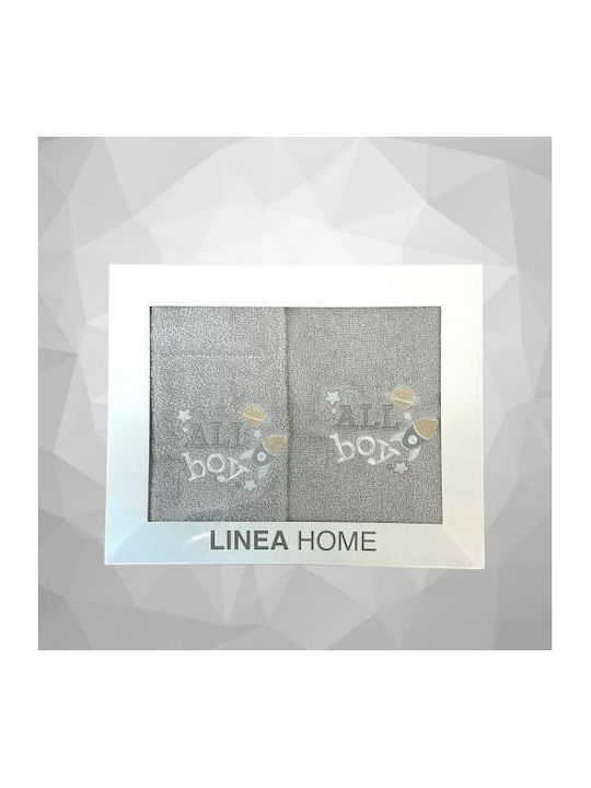 Linea Home Set De Prosoape Pentru Bebeluşi 2 Piese Space Gri
