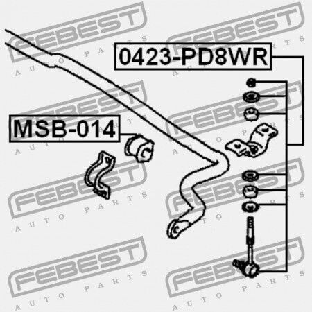 Πίσω Σύνδεσμος Σταθεροποιητή Mitsubishi Delica Space Gear Cargo Pa-pf 1994.03-2006.12 Jpn Mr267875