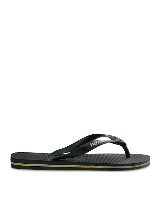 Havaianas Brasil Logo Flip Flops Χακί