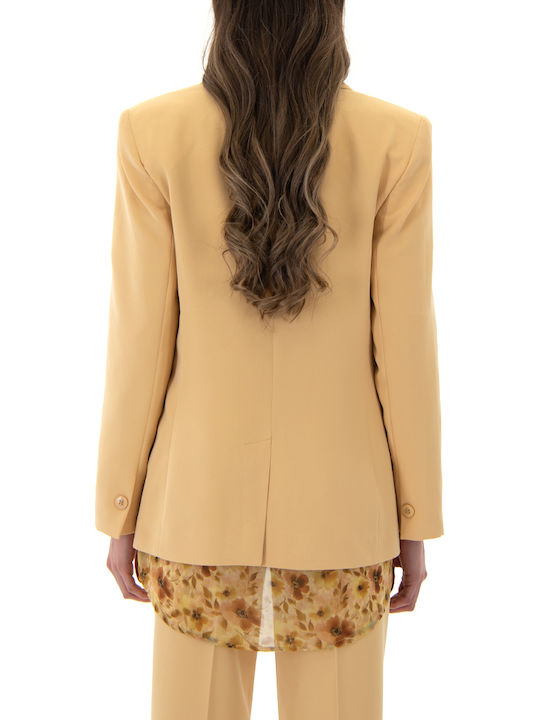 MY T Long Women's Blazer Yellow