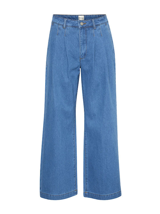 High Rise Women's Jean Pants in Wide Leg Style