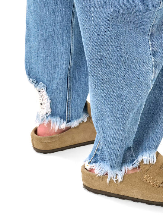 High Rise Women's Jean Pants in Loose Fit