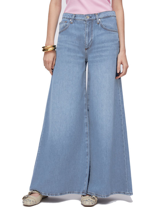High Rise Women's Jean Pants in Wide Leg Style