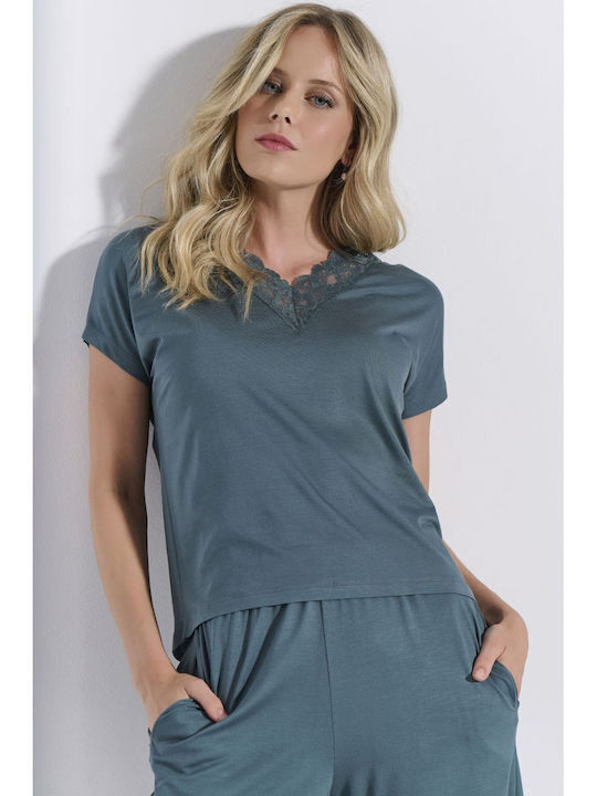 Jeannette Lingerie Καλοκαιρινό Γυναικείο Σετ Πιτζάμας