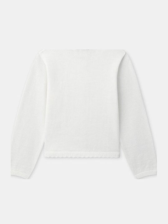 Cardigan Pentru Copii Tricotat Alb