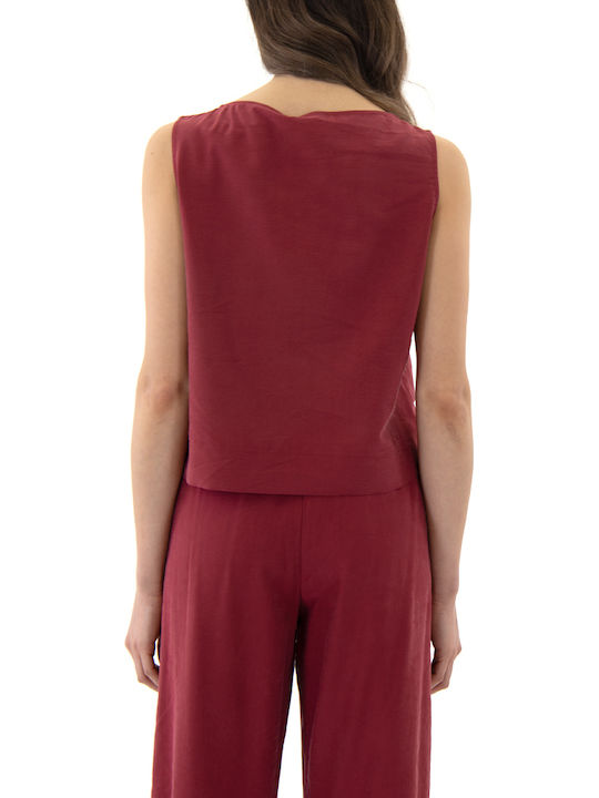 Moutaki Women's Sleeveless Blouse Red