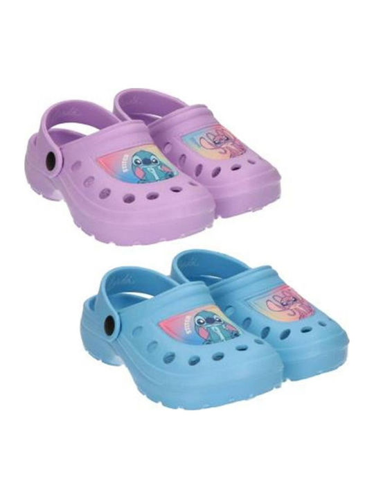 Stitch Kids Beach Clogs Light Blue