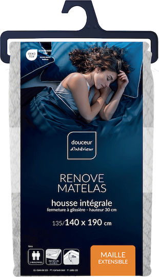 Schutzauflage Doppel L-c Rena Grau 140x190+30cm