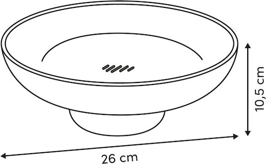 5Five Plastic Green Fruit Bowl 26x26x10.5cm