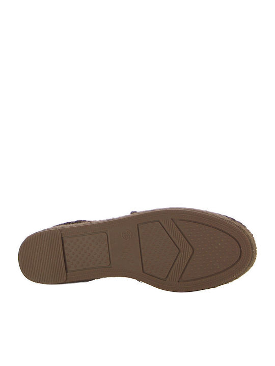 Fabric Women's Espadrilles in Brown Colour