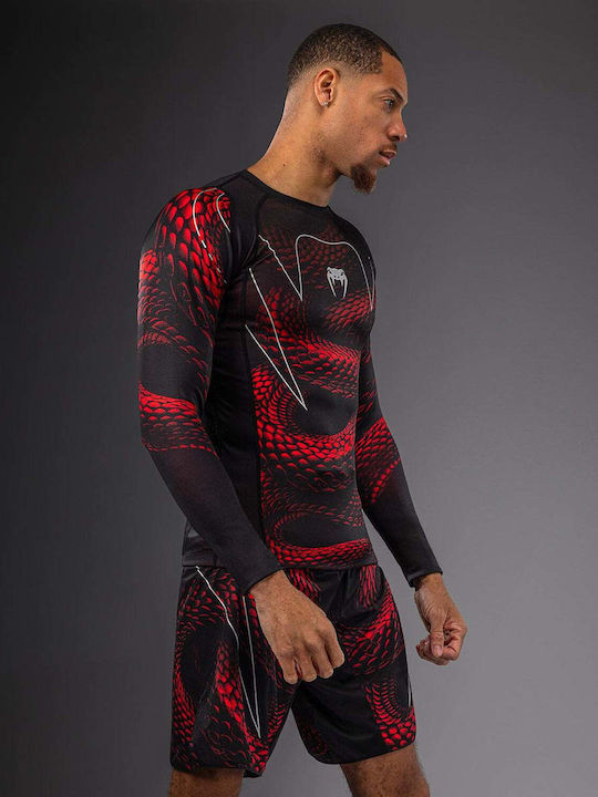 Venum Männer Lange Ärmel Kampfsportshirt VENUM-06067-658 für Jiu-Jitsu Schwarz