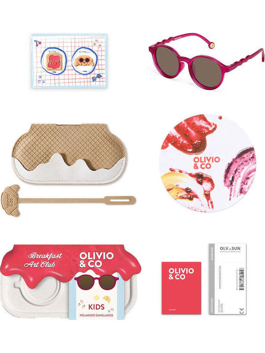 Olivio & Co Oval Kids Sunglasses Pink For 3-5 Years