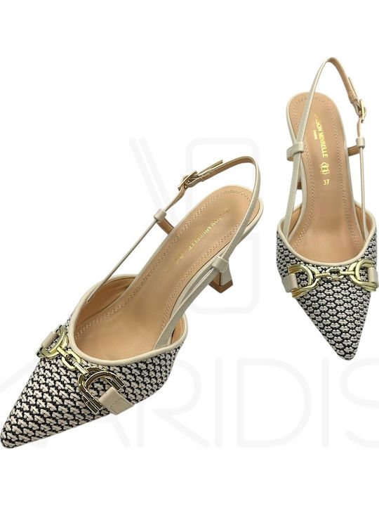 Pantofi Cu Toc Din Piele Bej 10633005 Bej