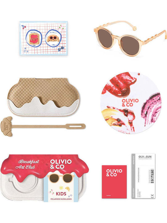 Olivio & Co Oval Kids Sunglasses with Polarized Orange Lenses for 3-5 Years