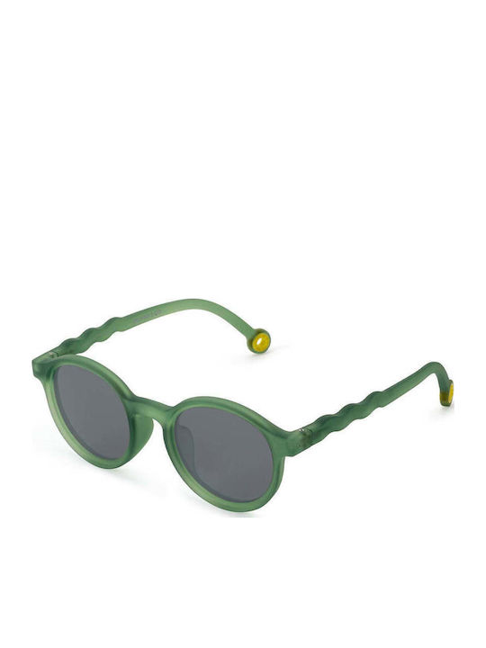 Olivio & Co Classic Oval Kids Sunglasses with Polarized Green Lenses for 3-5 Years
