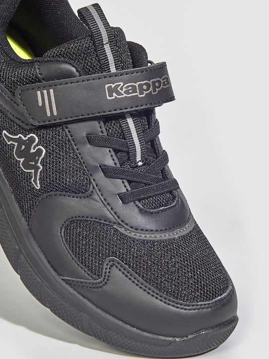 Kids Sports Shoes Running with Hoop & Loop Closure Black 3156560009-BLACK