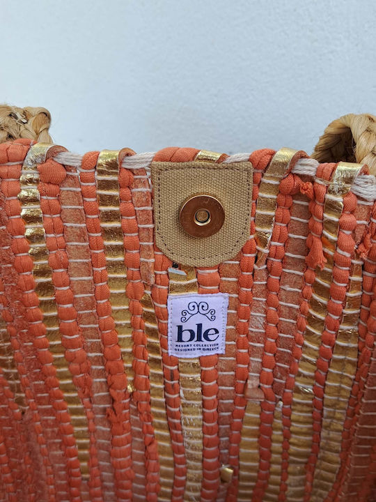 Ble Resort Collection Υφασμάτινη Τσάντα Θαλάσσης Πορτοκαλί