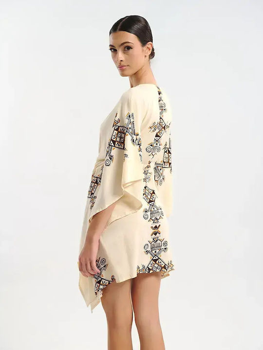 Ble Resort Collection Καφτάνι Παραλίας Εκρου Ble Resort Collection Καφτάνι Παραλίας Εκρου