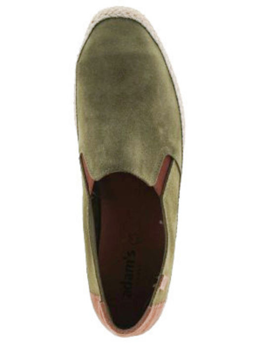 Leder Herren Espadrilles in Grün Farbe