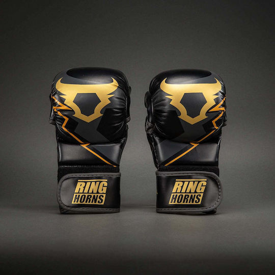 Ringhorns Charger MMA Sparring Gloves Black Gold