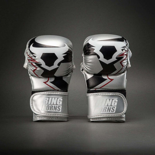 Ringhorns Charger MMA Sparring Gloves Silver Black